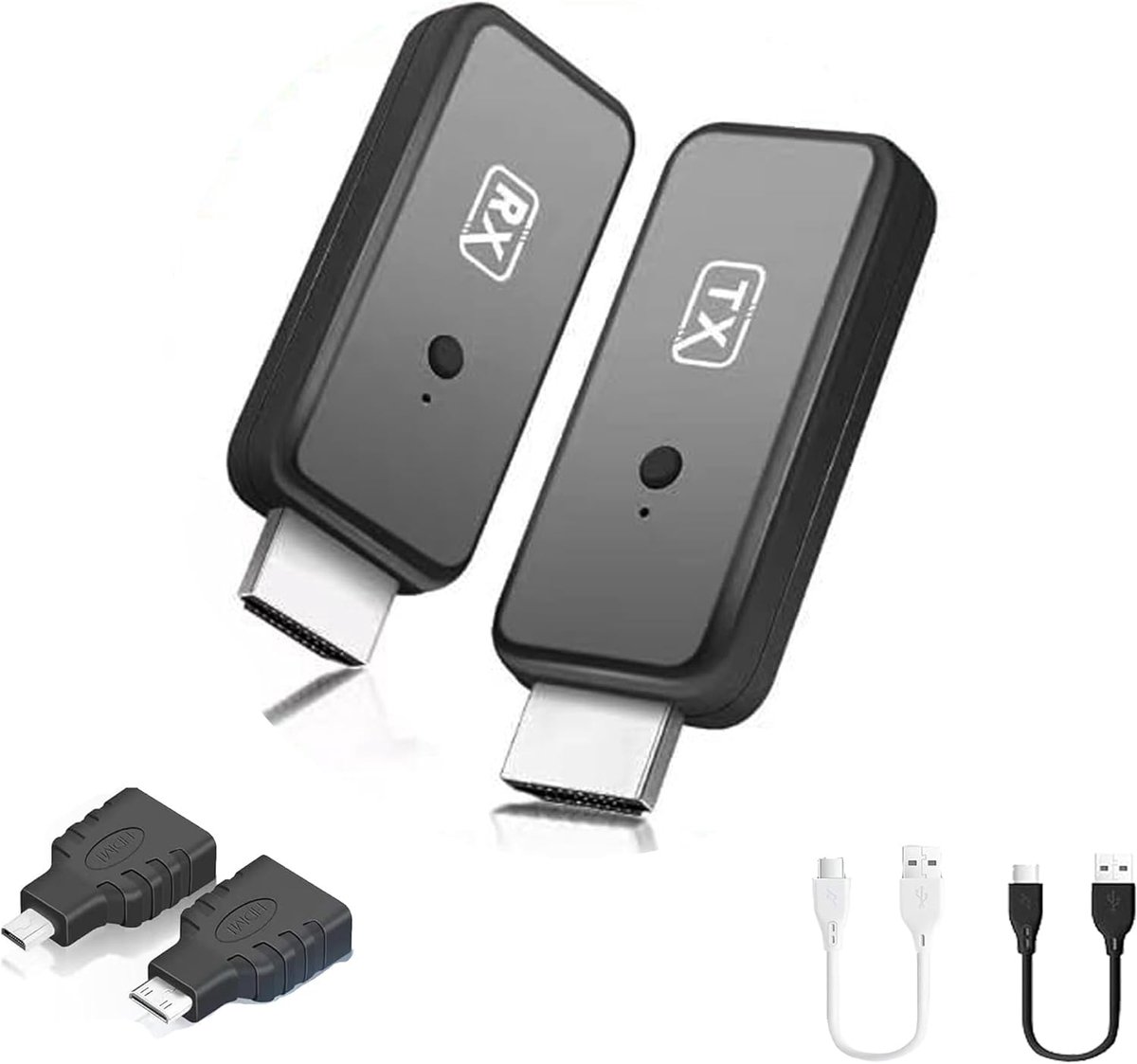 Draadloze HDMI Extender - Video Audio Streamer - Presenteren Streamen - Plug en Play - 12.7 x 2.54 cm