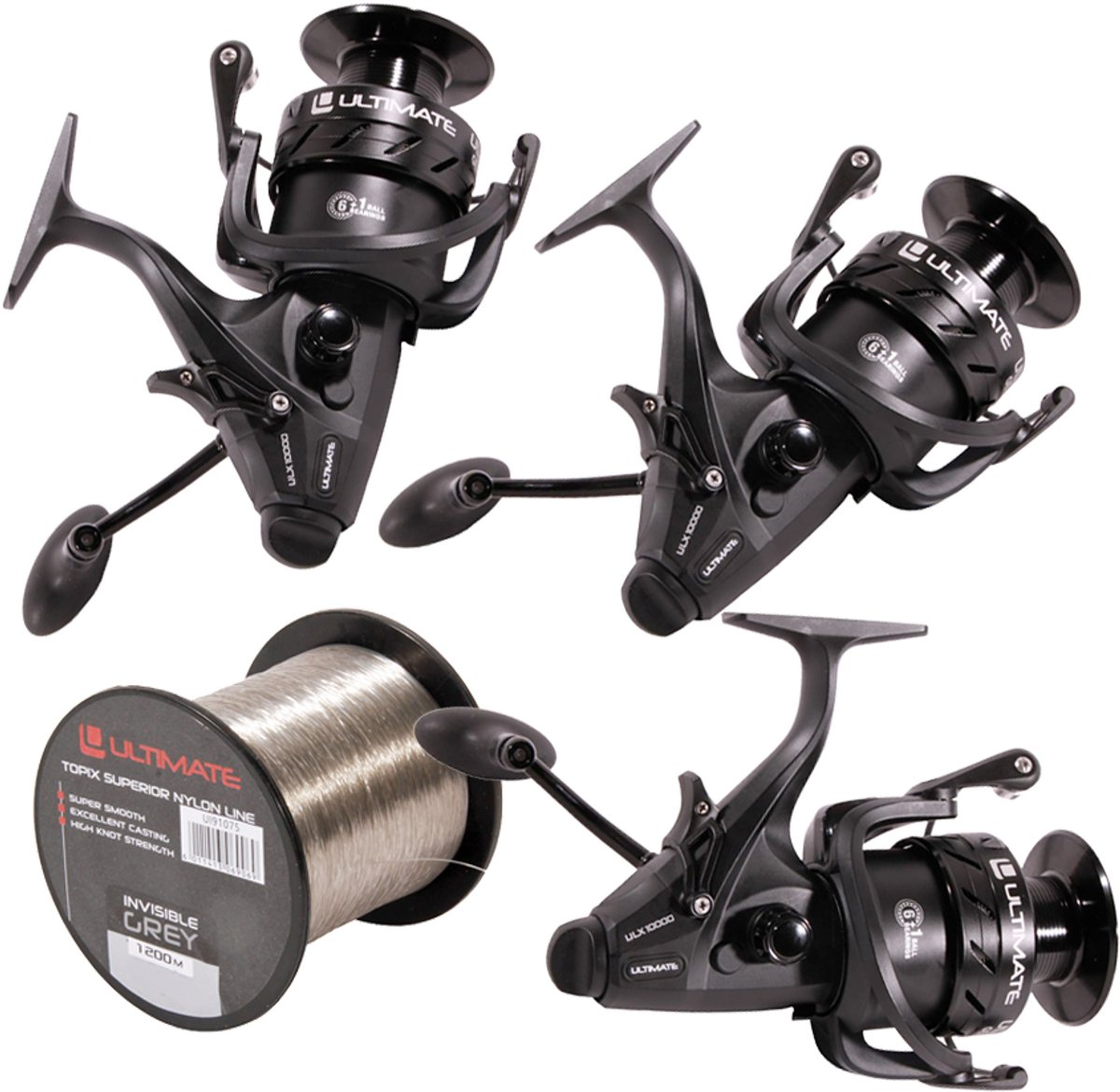 Ultimate ULX Carp 10000 - 3pcs combo with nylon - Karper Set