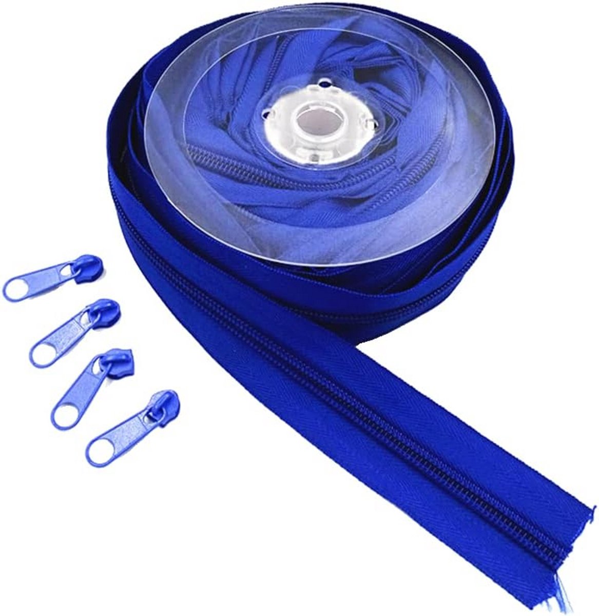 Nylon Ritsen - Naai Accessoires - Kleding Reparatie - Inclusief Ritslopers - 10 Meter - Blauw