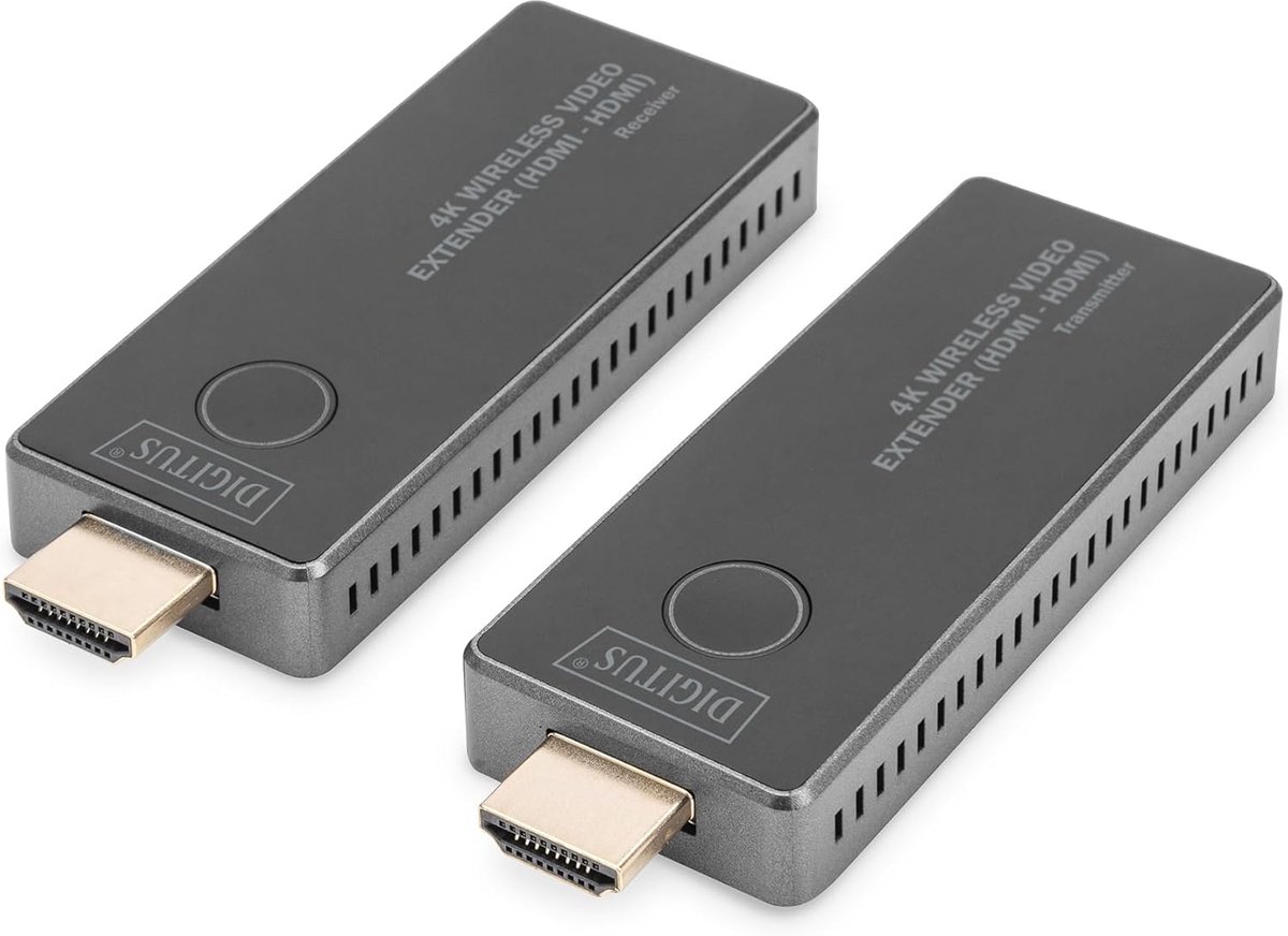Draadloze HDMI Extender - Signaal Versterker - UHD Beeldoverdracht - Plug en Play Installatie - 30 Meter Bereik - Zwart Zilver