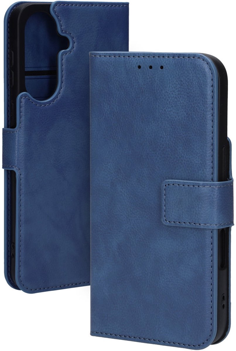 Mobiparts hoesje geschikt voor Samsung Galaxy A37 - Wallet/Boekhoesje - Eco Leer - Magneet Sluiting - Opberg vakken - Blauw