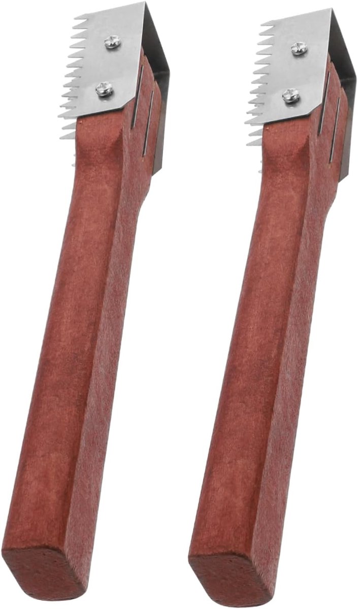 Vis Schrapers - Keuken Gadgets - Snel Vis Schoonmaken - Ergonomisch Handvat - 25 cm - Rood
