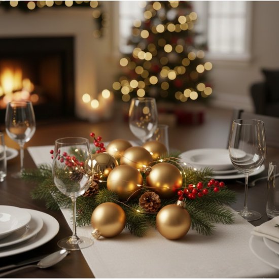 6x Décorations de Noël Boules de Noël or en verre - 8 cm - mat/brillant - Décorations Décorations pour sapins de Noël