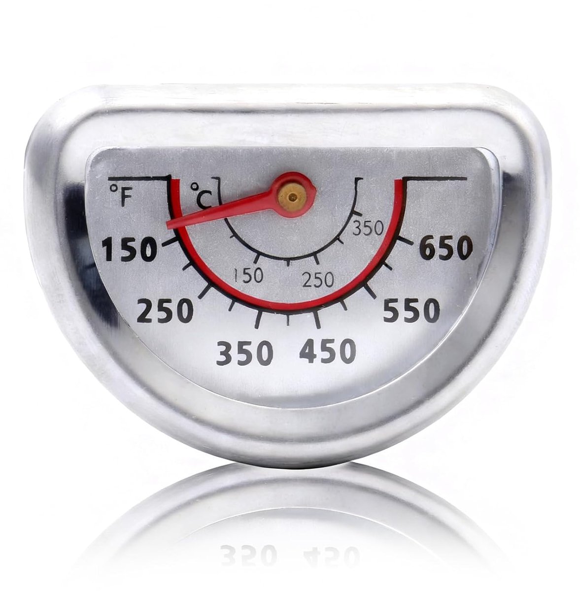 Oventhermometer - Grillthermometer - Bakken Grillen - Dubbele Schaal - 0-400 °C - Zilver