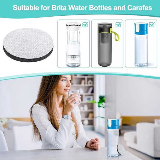 6 x filterpatronen - geschikt voor MicroDisc filters BRITA Waterfilterflessen en Waterfilterkaraffen - Waterfilter - Waterfilterpatronen - 6 stuks - Voordeelverpakking van Merkloos — afbeelding 4