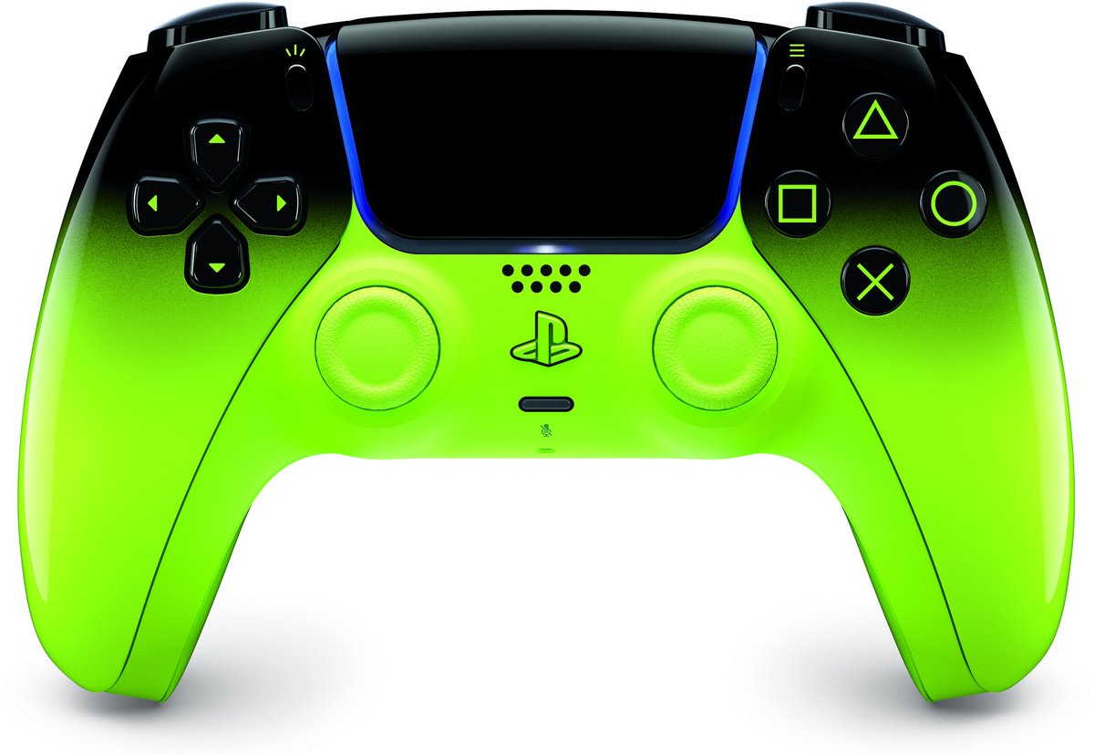 Sony DualSense Remix Green New Edition - Draadloze gamecontroller - Bluetooth en USB-C - Compatibel met PS5 en PC - Bewegingssensoren en vibratie