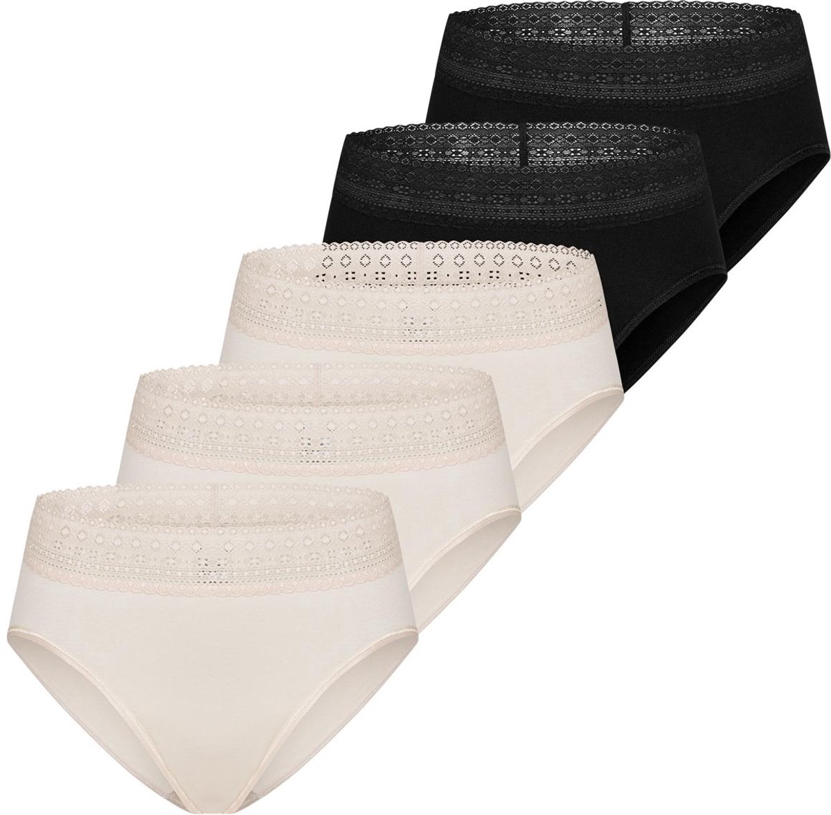 Mey Dames taille pants 5 pack Modal Lace