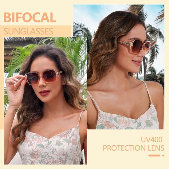 Bifocale Zonnebril Dames - Lees Zonnebril - Zonnige Dagen - UV400 Bescherming - Oversized Montuur - 3 Pack — afbeelding 3