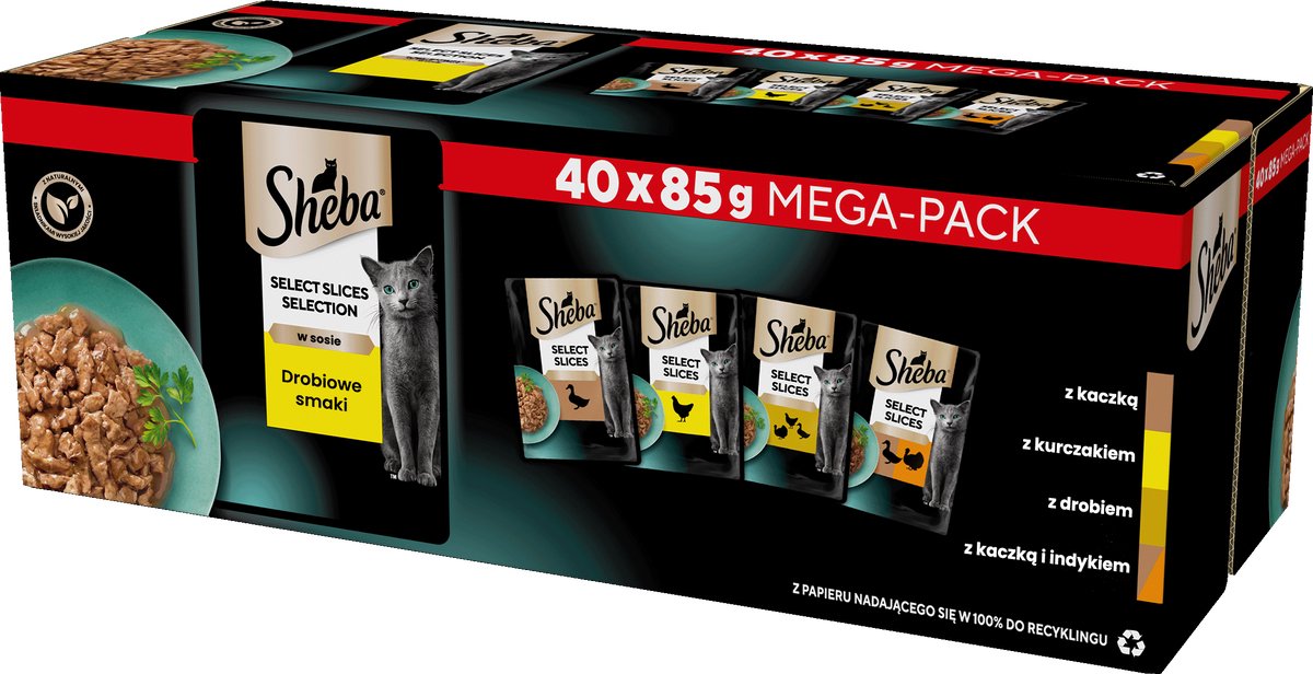 Sheba Selection - Droge Smaken - 40x85g