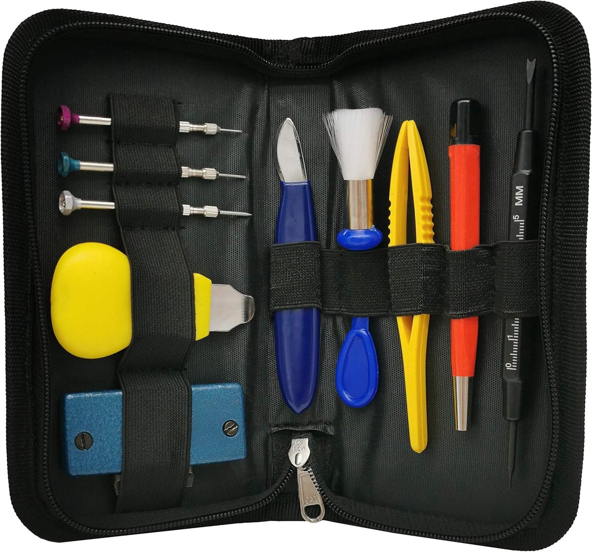 Horloge Reparatie Set - Uurwerk Gereedschap - Batterij Vervangen - Inclusief Leren Etui - 10 Delig