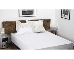 Hoeslaken - Beddengoed - Comfortabel slapen - Dicht geweven katoen - 180x200 cm - Wit