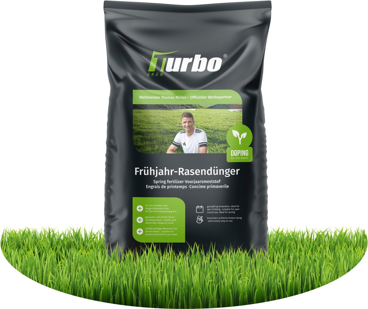 turbogrün Voorjaar Gazonmest - Gazonmeststof - 2,5 kg voor 1
