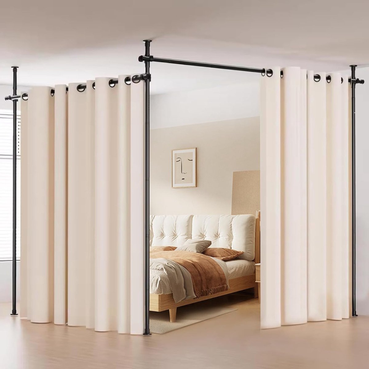 CLVP® Ruimteverdeler zonder Boren - Roomdivider - Kamerscherm - Scheidingswand