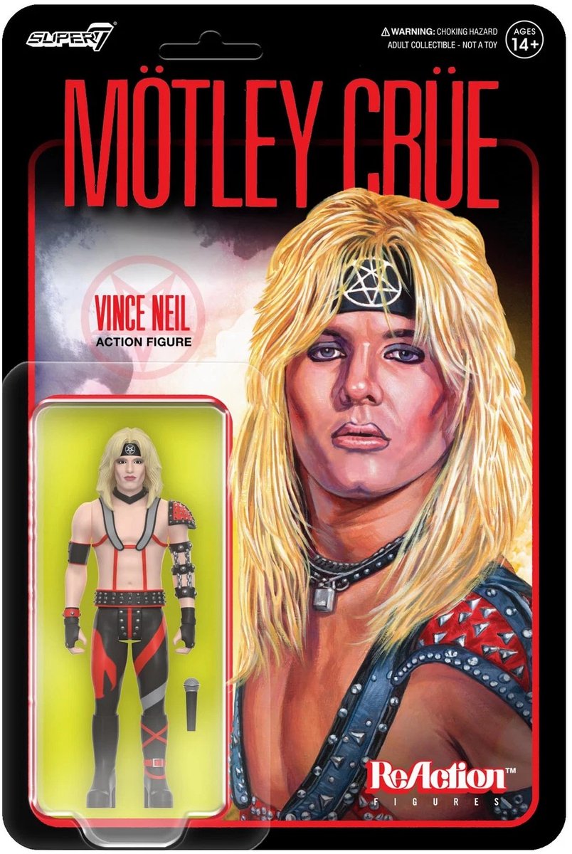 Vince Neil Multicolor 10 cm Super7 Action Figure Motley Crue Collectible Toy