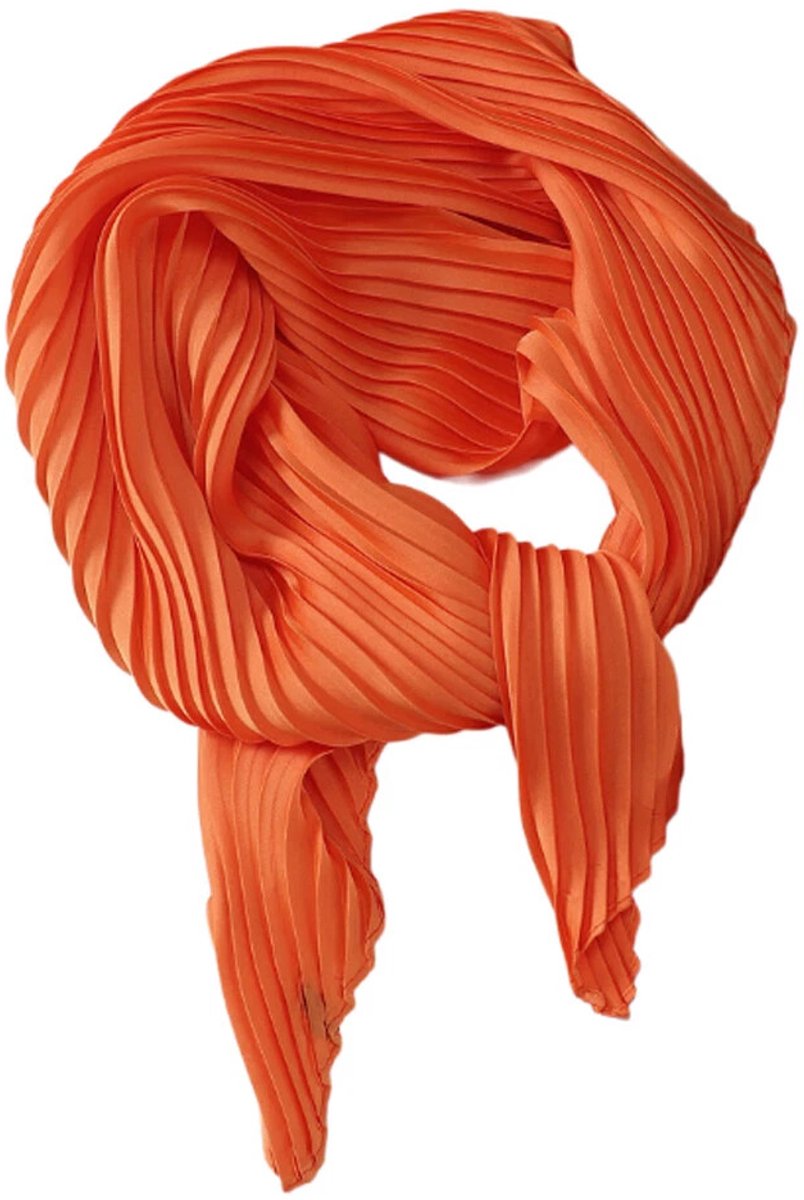 Oranje Sjaaltje Dames - Gerimpelde Sjaal - Haar Sjaaltje / Tas Accessoire - Koningsdag & WK