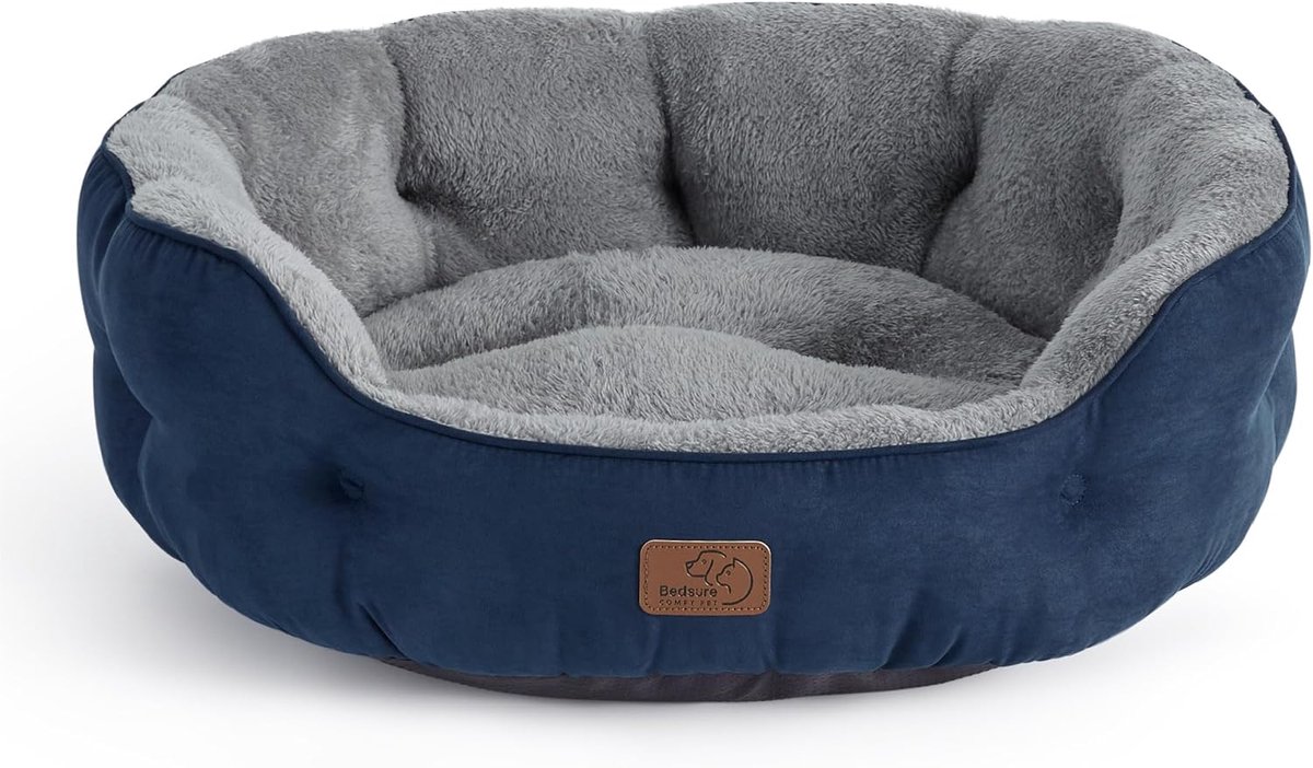 Zachte Wasbare Kattenmand 51 x 48 x 15 cm - Dubbelzijdig Kussen - Slaapgedeelte voor Katten of Kleine Honden - Marineblauw