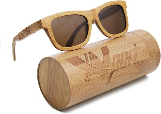 Polariserende Zonnebril Hout & Bamboe Drijvend - Unisex UV400 Bescherming van Merkloos — afbeelding 2