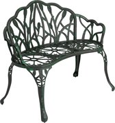 Outsunny tuinbank, gegoten aluminium, 99 x 57 x 78 cm, antiek groen