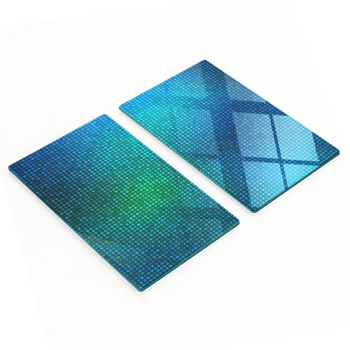 Decoratieve glazen snij- en serveerplanken, abstract ontwerp, 2x30x52 cm