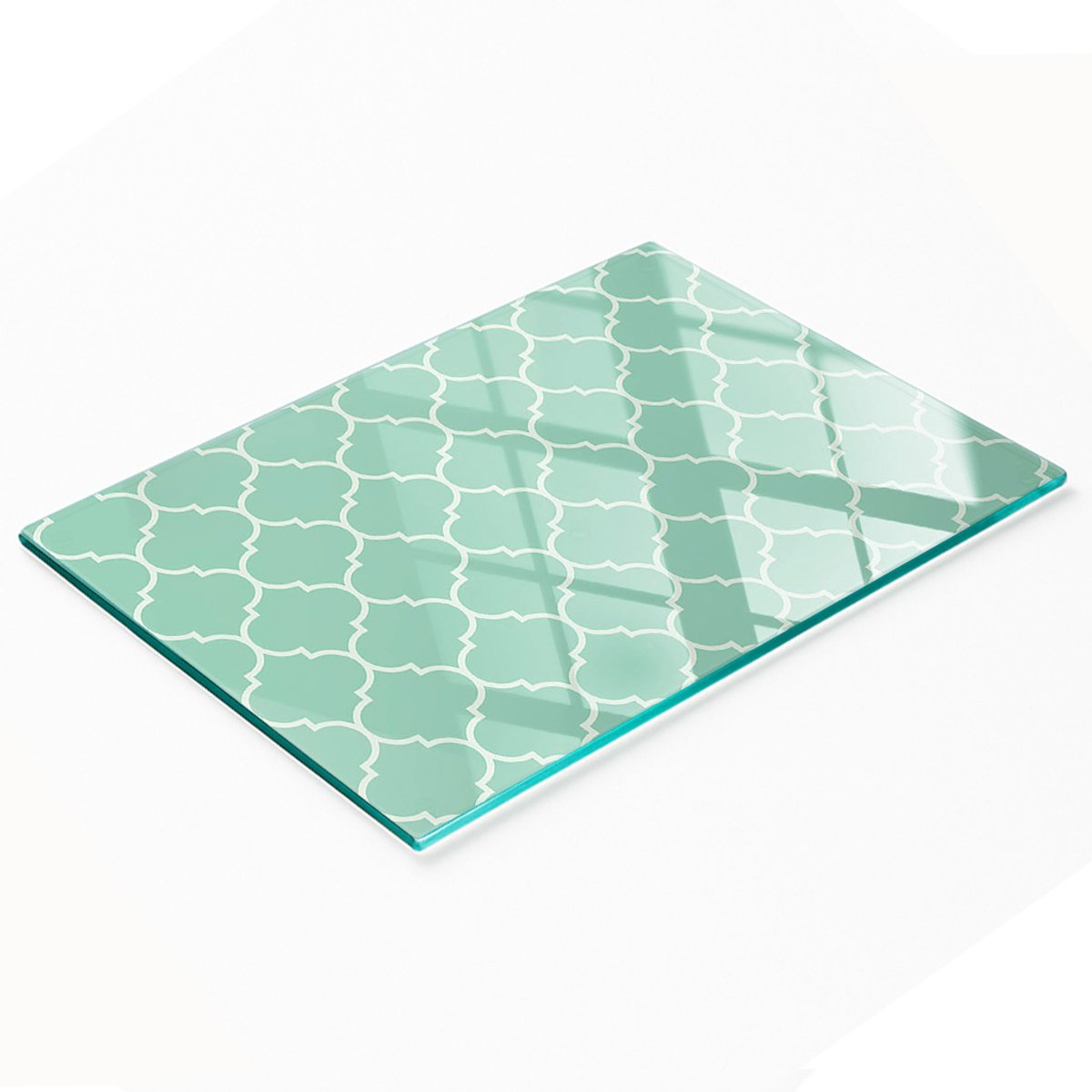 Decoratieve glazen snijplank met Marokkaans patroon, 80x52 cm