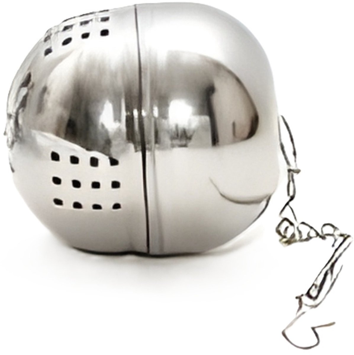 Theefilter bal / thee-ei - RVS - zilver - D4 cm - theezeef - voor losse thee of kruiden
