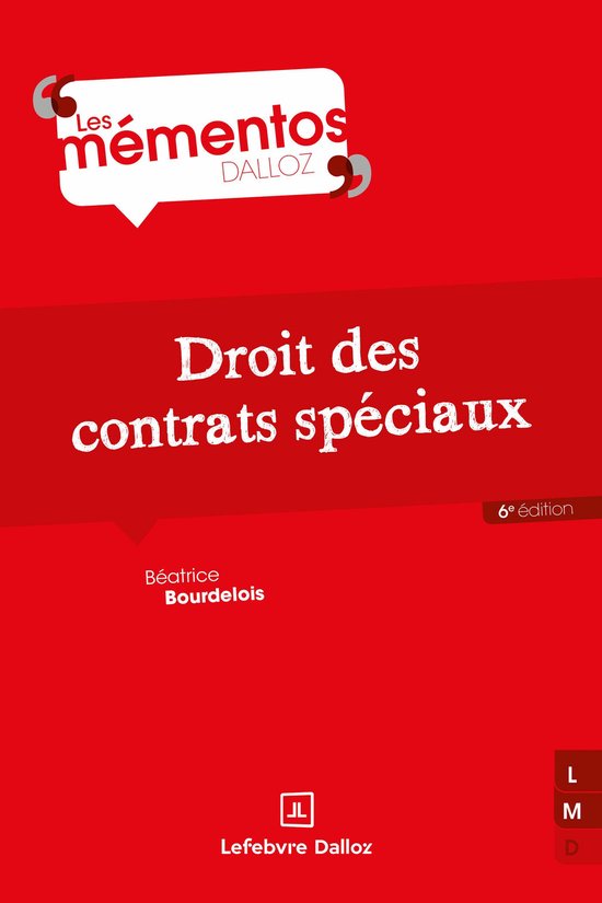 Mémentos - Droit des contrats spéciaux 6ed - cover