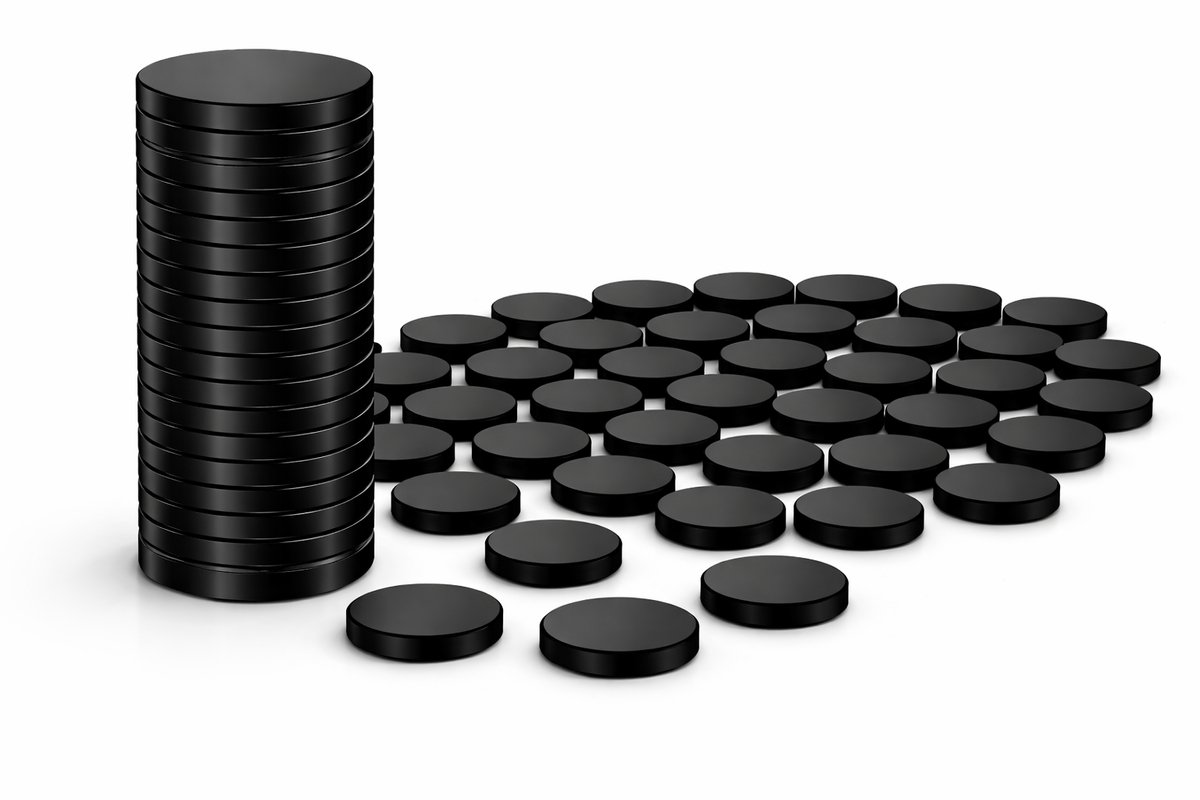 Brute Force Neodymium Magneten 12x2 mm Zwart – Extra Sterk N52 – Kleine Schijf Magneten – Whiteboard Koelkast Magneet – 60 Stuks