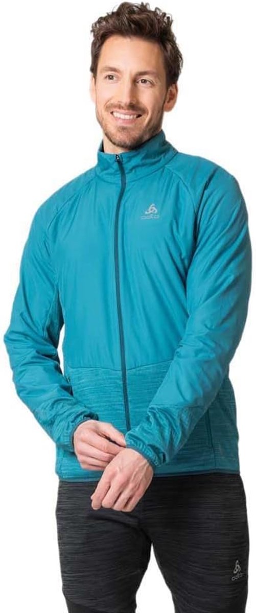 Heren hardloopjack hybride warmte-isolerend ademend