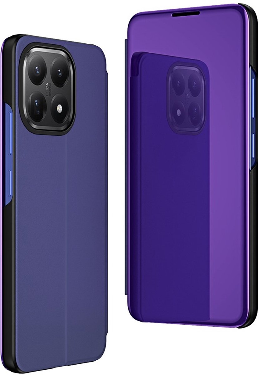 Hoesje geschikt voor Xiaomi 15T - Phonesta Smart View Mirror Book Case - Indigo