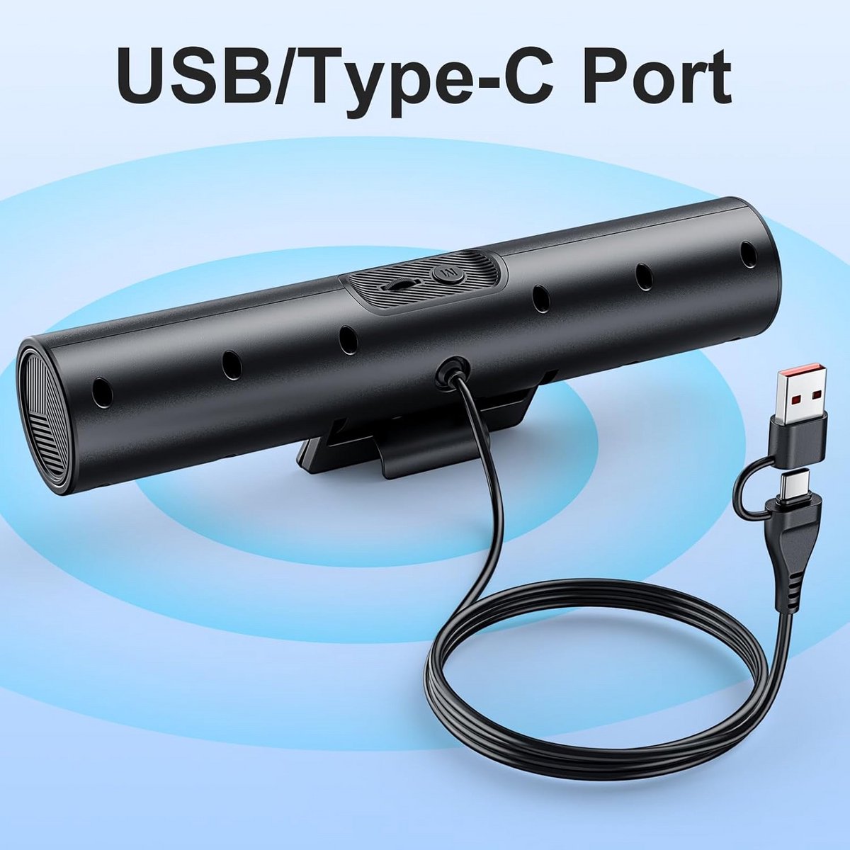 Universele USB/Type-C Soundbar met Draadloze Verbinding - afbeelding 3