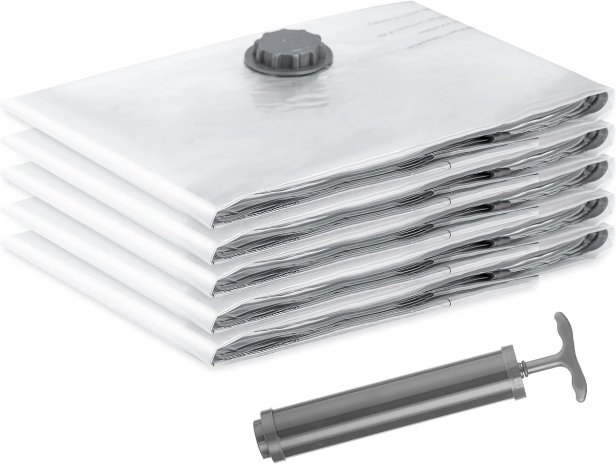 Set van 5 Ruimtebesparende Vacuümzakken voor Kleding en Beddengoed 60x80 cm