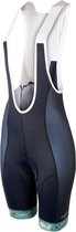 Blauwe fietsbroek dames met zeem - Ingeklikt - Amandelbloesem Vincent Van Gogh - Fietsbroek met bretels en dameszeem - 4XL (46-48)