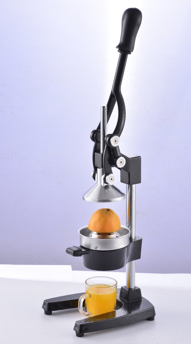 Crestone - Sinaasappelpers - Citroenpers - Limoenpers - Anti Slip - Handmatig - Gietijzer - Pulpfilter - Gebruikt in de Horeca - Zwart van Crestone — afbeelding 4