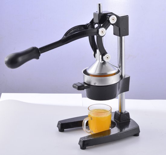 Crestone - Sinaasappelpers - Citroenpers - Limoenpers - Anti Slip - Handmatig - Gietijzer - Pulpfilter - Gebruikt in de Horeca - Zwart van Crestone — afbeelding 2