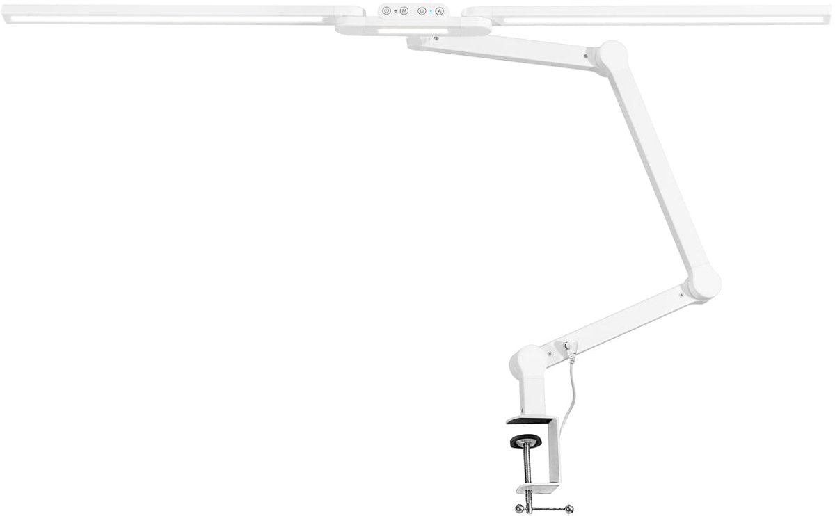 Glow LED Manicurelamp L04 Wit – Professionele Behandellamp voor Werkblad & Bureau met Touchbediening, Dimbaar Licht en Schaduwloze Verlichting
