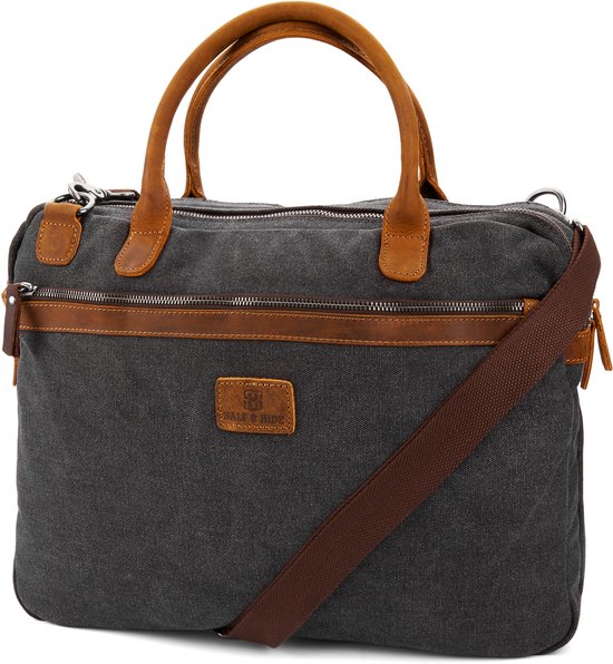 Sac Shane gris et havane pour ordinateur portable