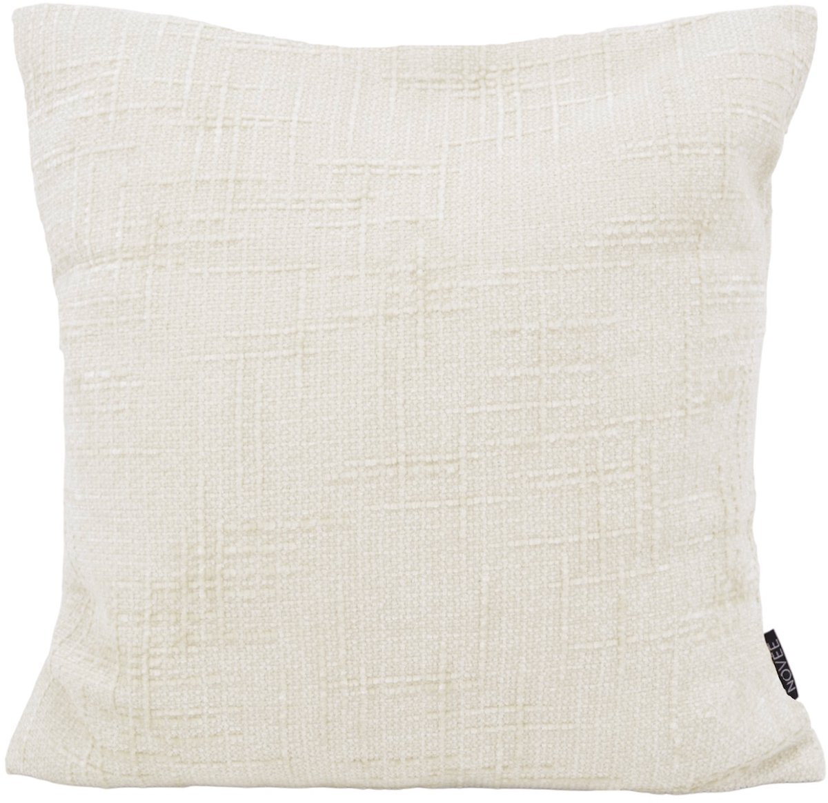 NOVÉE Chenille Stripe Crème Kussenhoes | 45 x 45 cm | Polyester creme