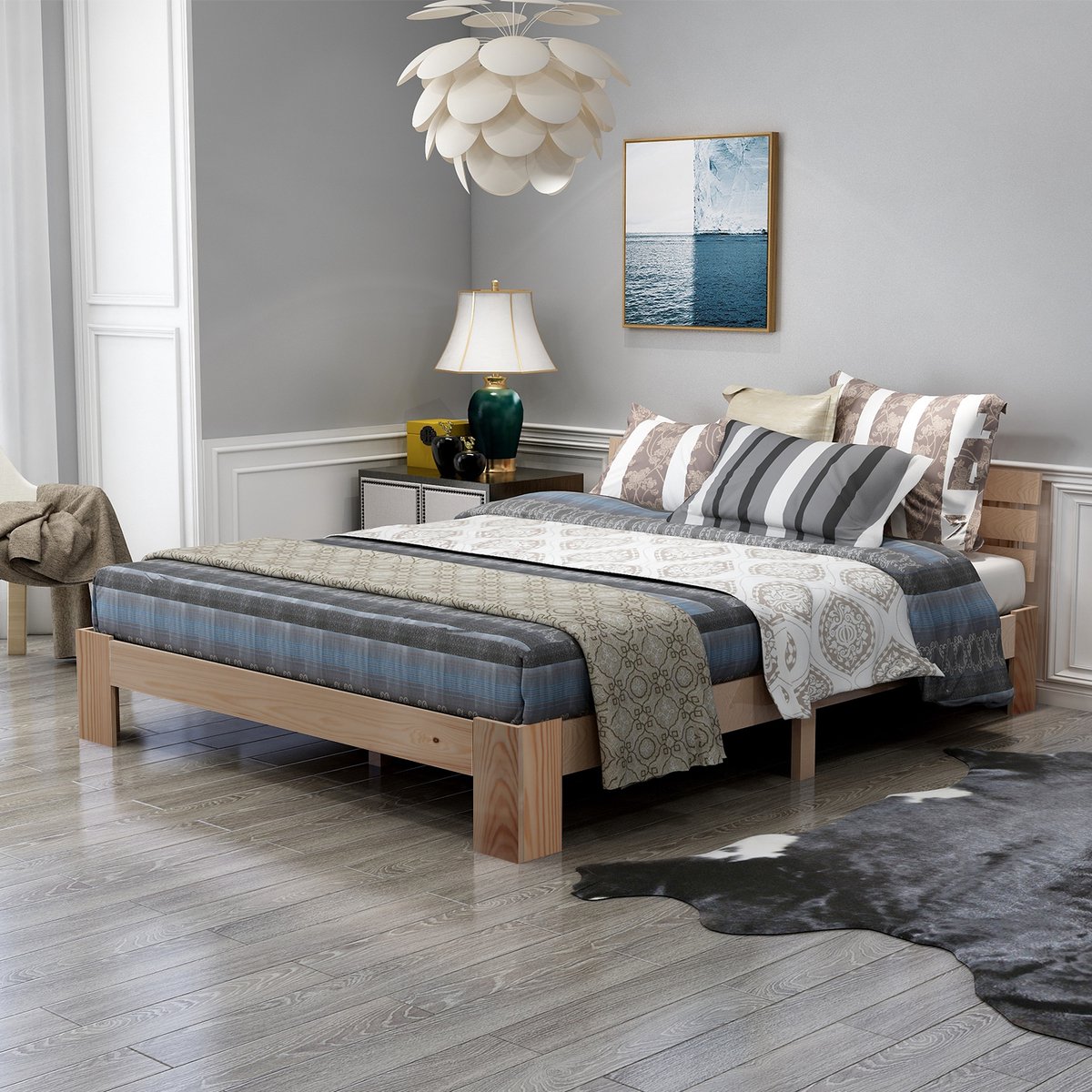 REDOM Kinderbed 90x200 cm – Beige Fluweel – Bloemvormig Hoofdbord met Schuimvulling – 12 Versterkte Latten – 200 kg Natuurlijk