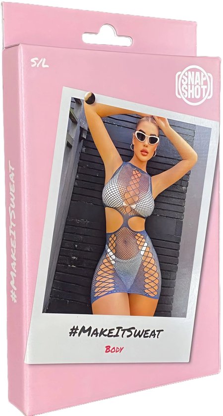 Snapshot - #makeitsweat - Mini -robe en résille - Taille unique - Bleu Gris