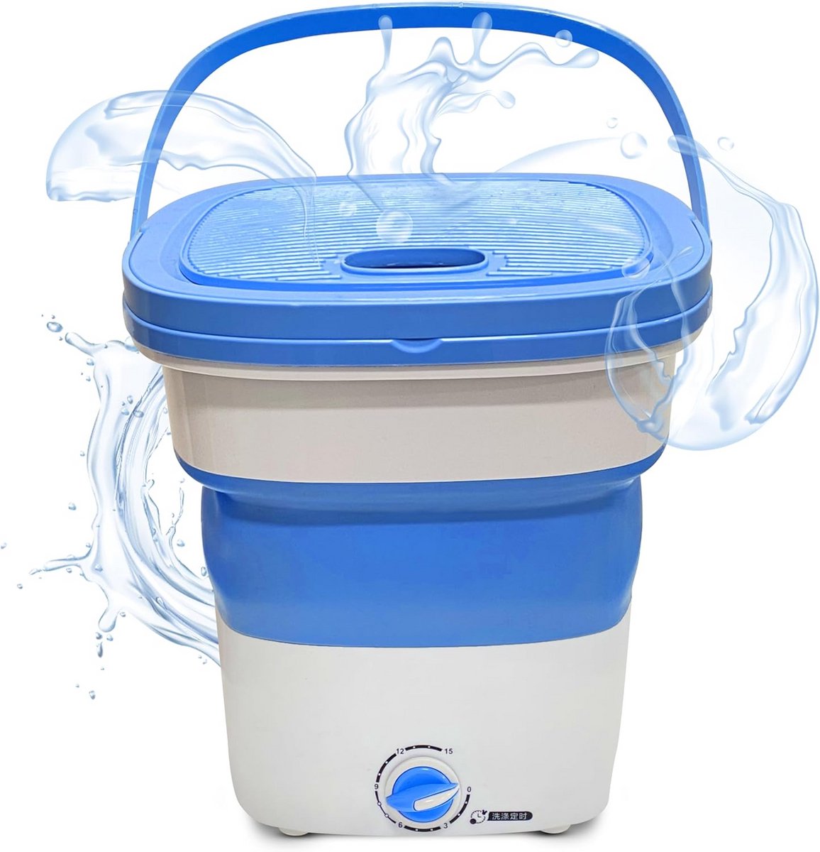 Compacte Opvouwbare Mini Wasmachine 15L voor Kleine Wassen en Reizen