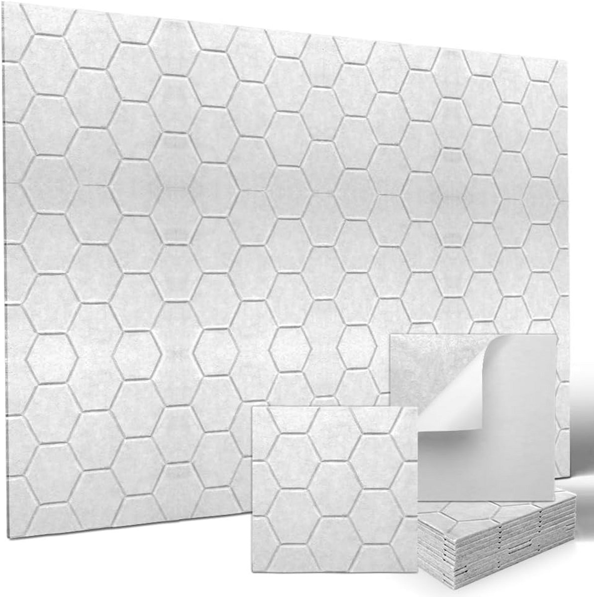 Akoestische Panelen Wit - Geluidsisolatie voor Muur en Plafond - 12 Stuks