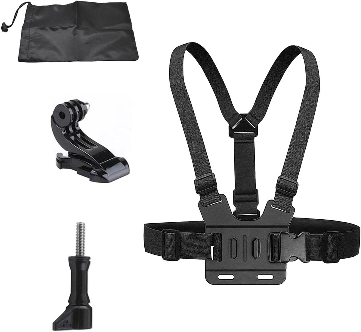 Borstband voor actiecamera's - Verstelbare borstbandhouder - Set van 3 - Handige accessoires