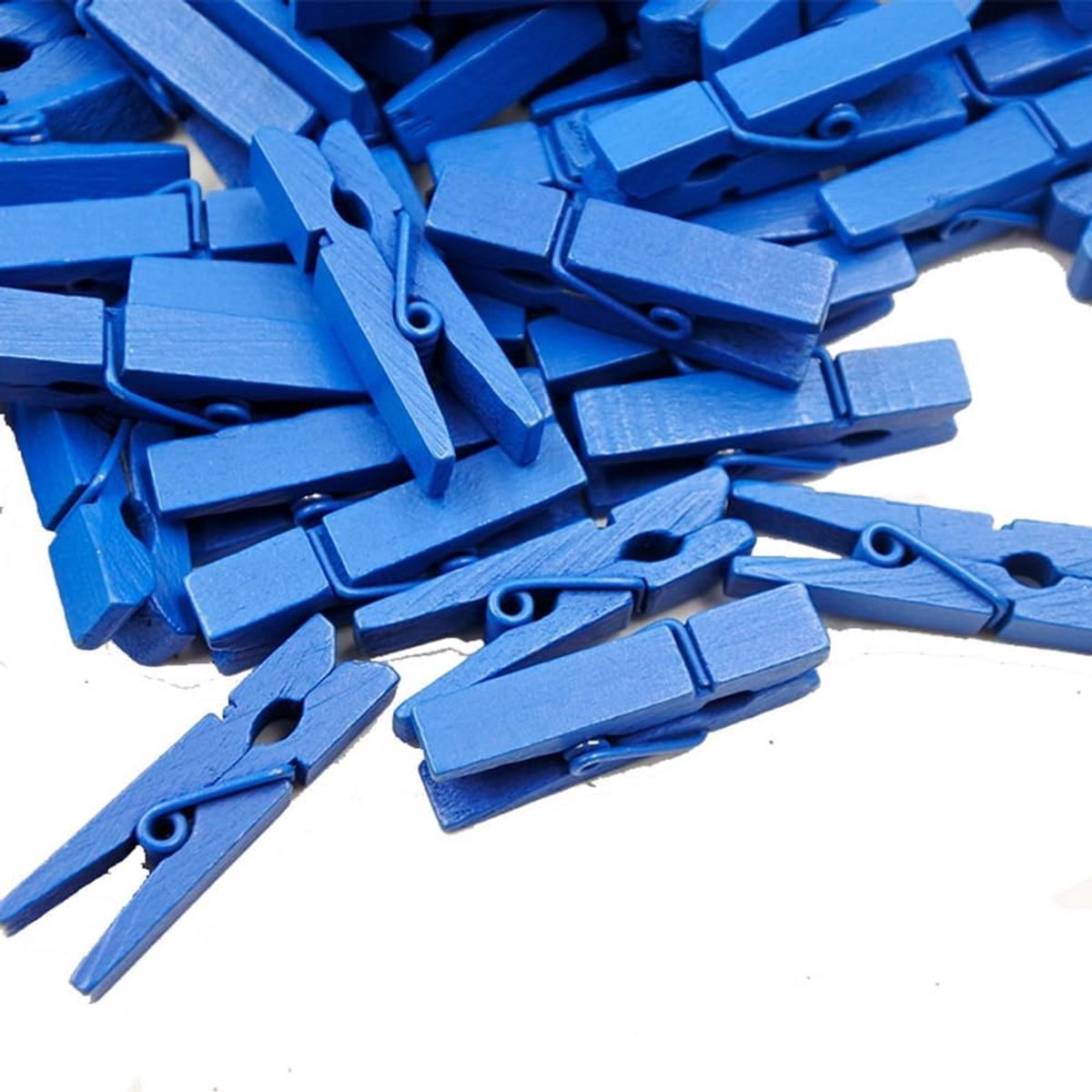 100 Stuks Gekleurde Houten Knijpers 3.5 cm voor Foto's en Knutselen
