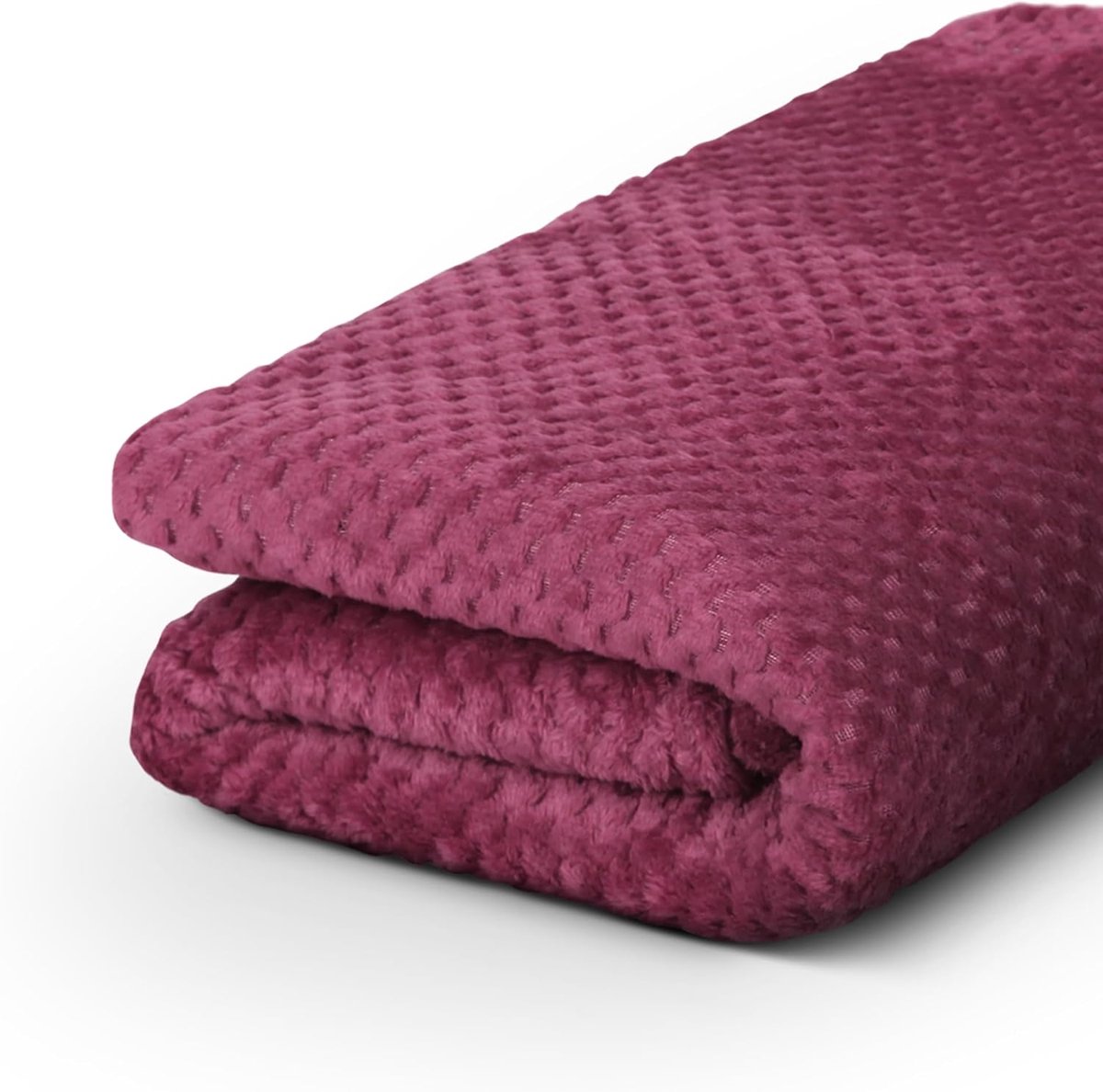 Extra Zachte Plaid en Woondeken 150x200 cm Wijnrood Comfortabel Polyester