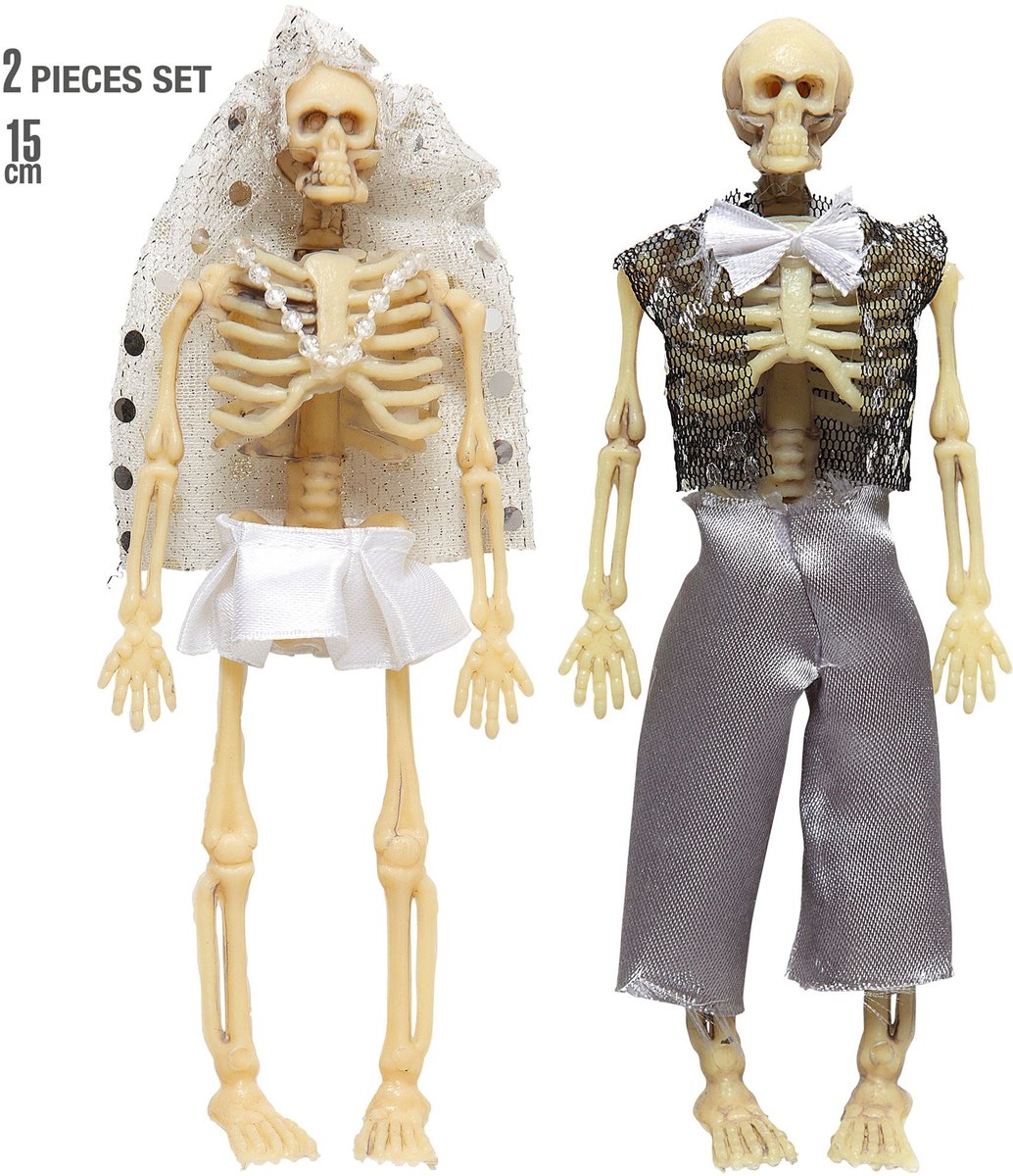 Skelet bruidspaar halloween deco