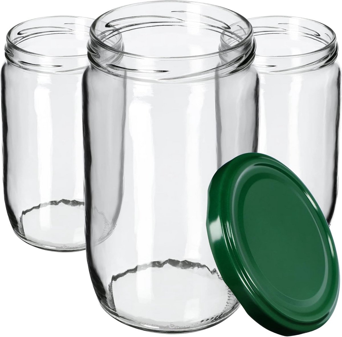Set van 48 Weckpotten met Schroefdeksel - 720 ml - Ideaal voor Bewaren en Voorraad
