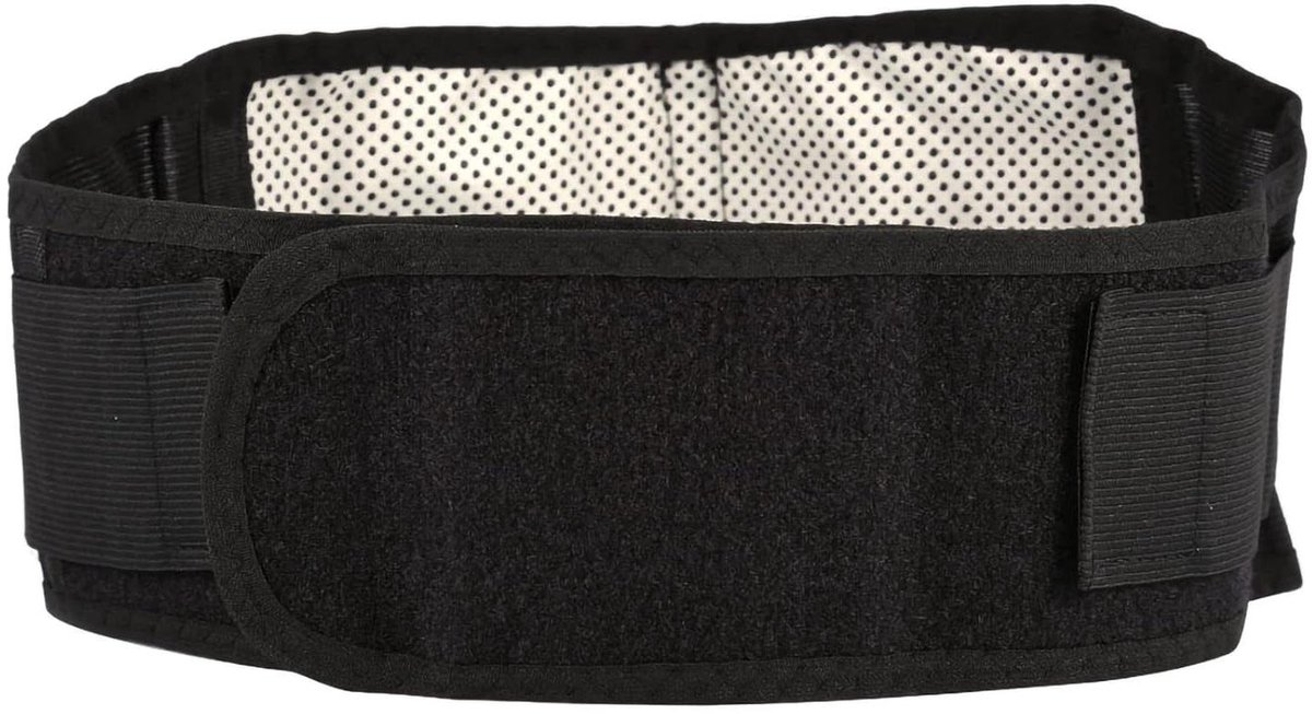 Allecto- Nieuwe toermalijn zelfverwarming magnetische veldtherapie zwart taille bescherming riem lendensteun sport verstelbare klem riem thermische dubbele - gezondheid - flexibele ondersteuning - geschikt voor sporten - zwart model