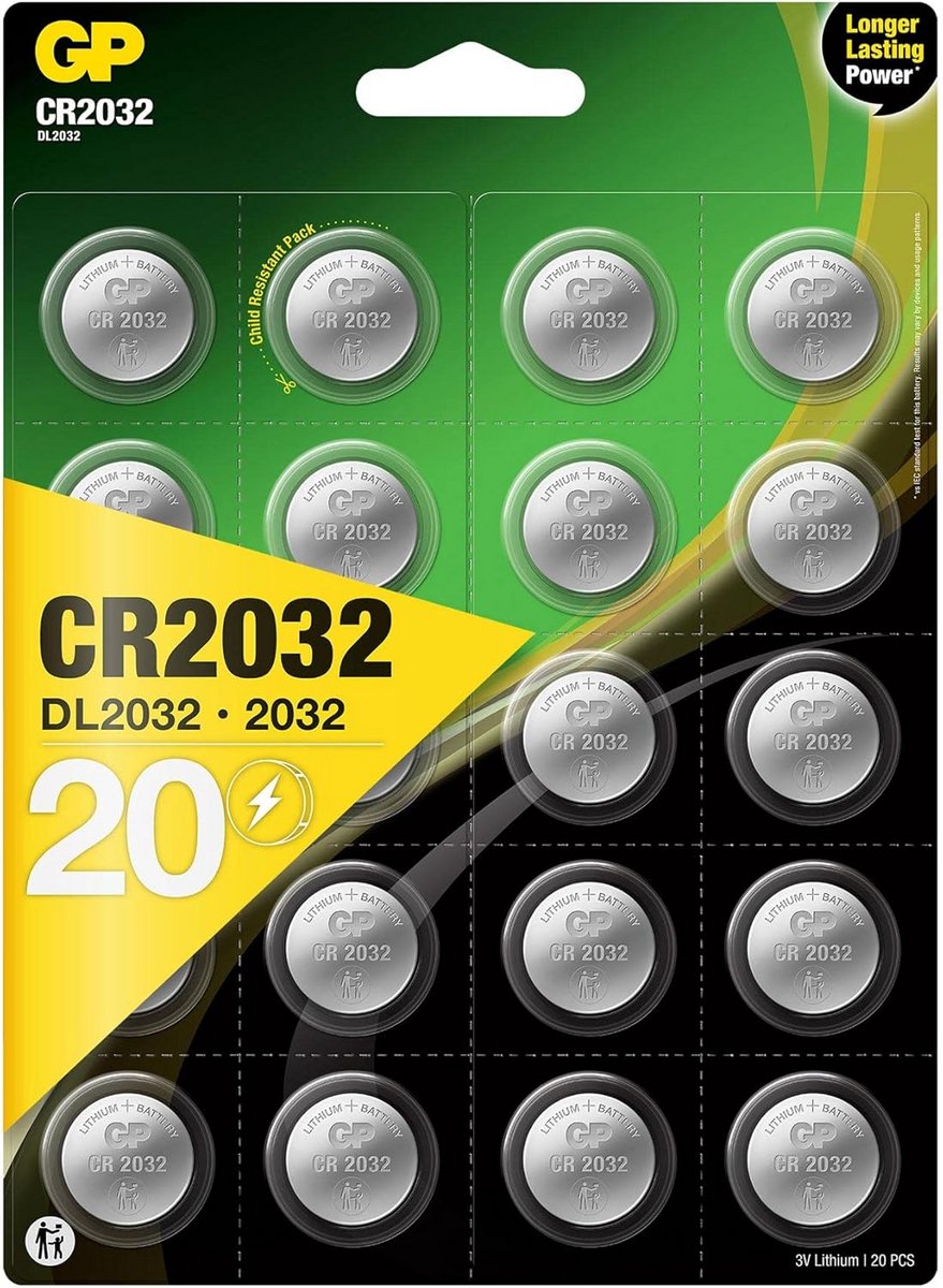20x CR2032 Lithium Knoopcel Batterijen 3V - Langdurige Kwaliteit voor Diverse Apparaten