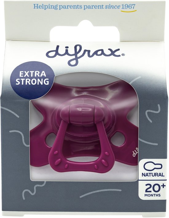 Difrax Fopspeen - Natural - 20+ maanden - Siliconen - Wildberry - 1 stuk van Difrax — afbeelding 5