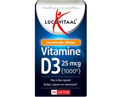 Lucovitaal Vitamine D3 25 microgram Voedingssupplement - 120 Capsules